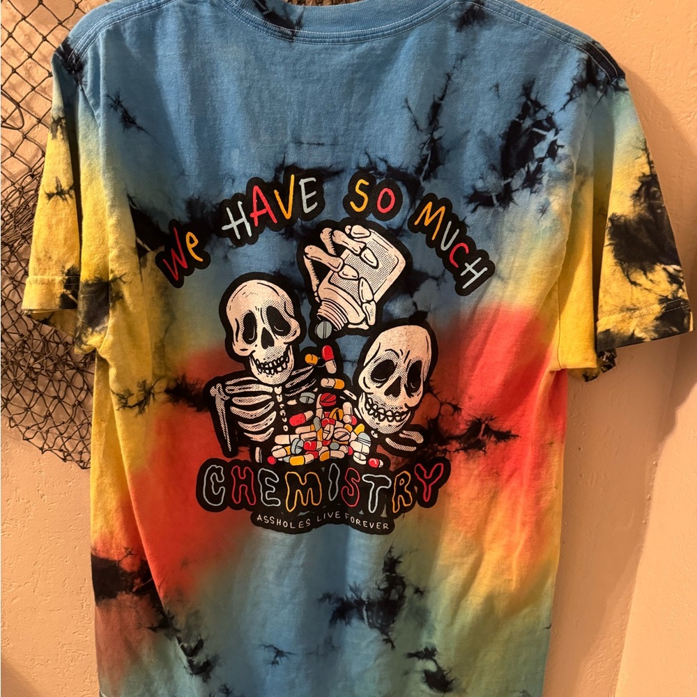 Assholes Live Forever Chemistry Tie Dye T-shirt - Picture 5 of 6